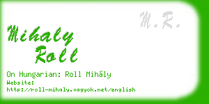 mihaly roll business card